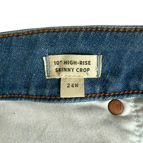 NWT Madewell Plus 10" High-Rise Skinny Crop Jeans in Carlton Wash Size 24W - Picture 7 of 12